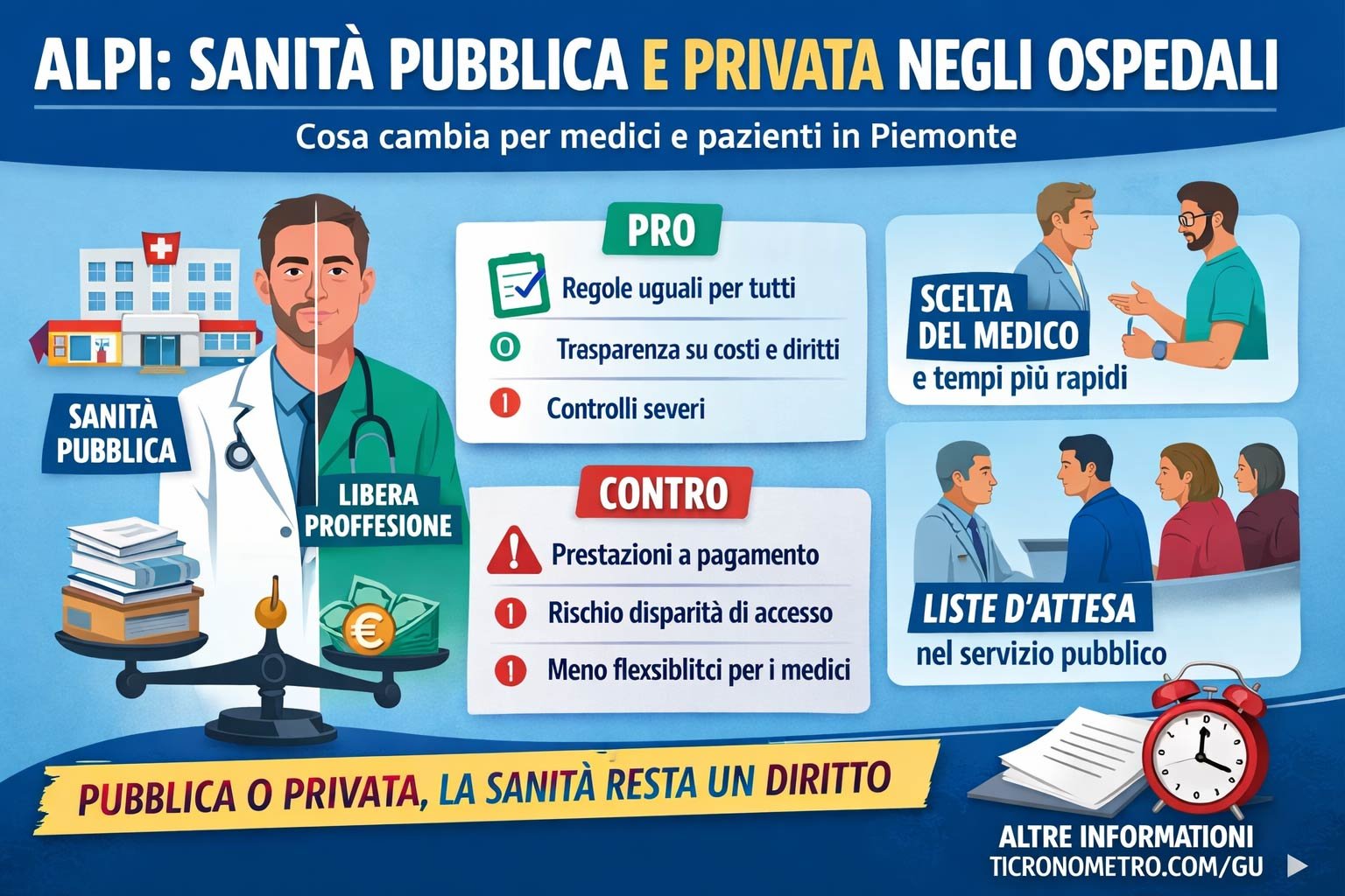 ALPI: la libera professione nei nostri ospedali pubblici. Cosa cambia per medici e pazienti in Piemonte