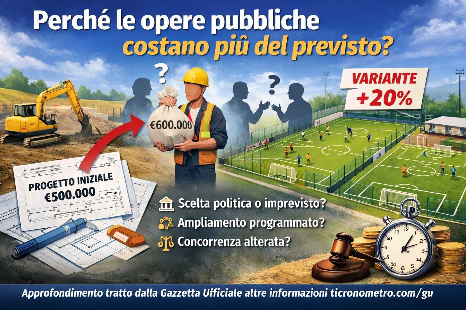 Perché le opere pubbliche costano più del previsto?