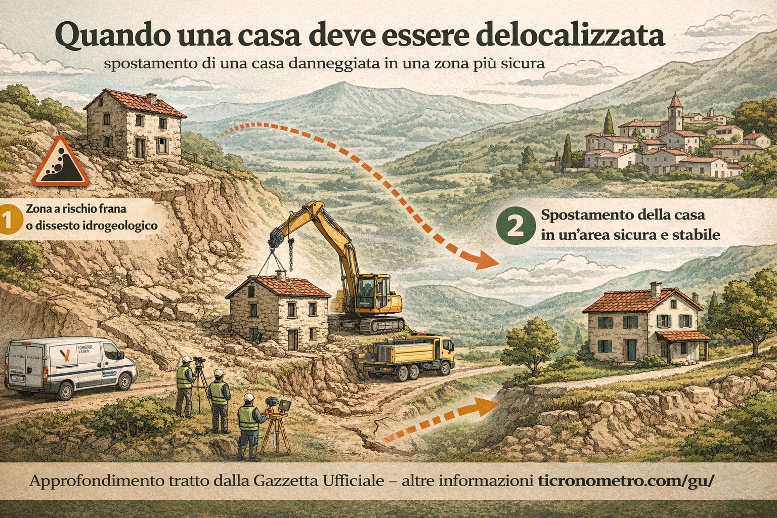 Quando una casa non può essere ricostruita nello stesso posto La delocalizzazione degli edifici dopo terremoti e dissesti