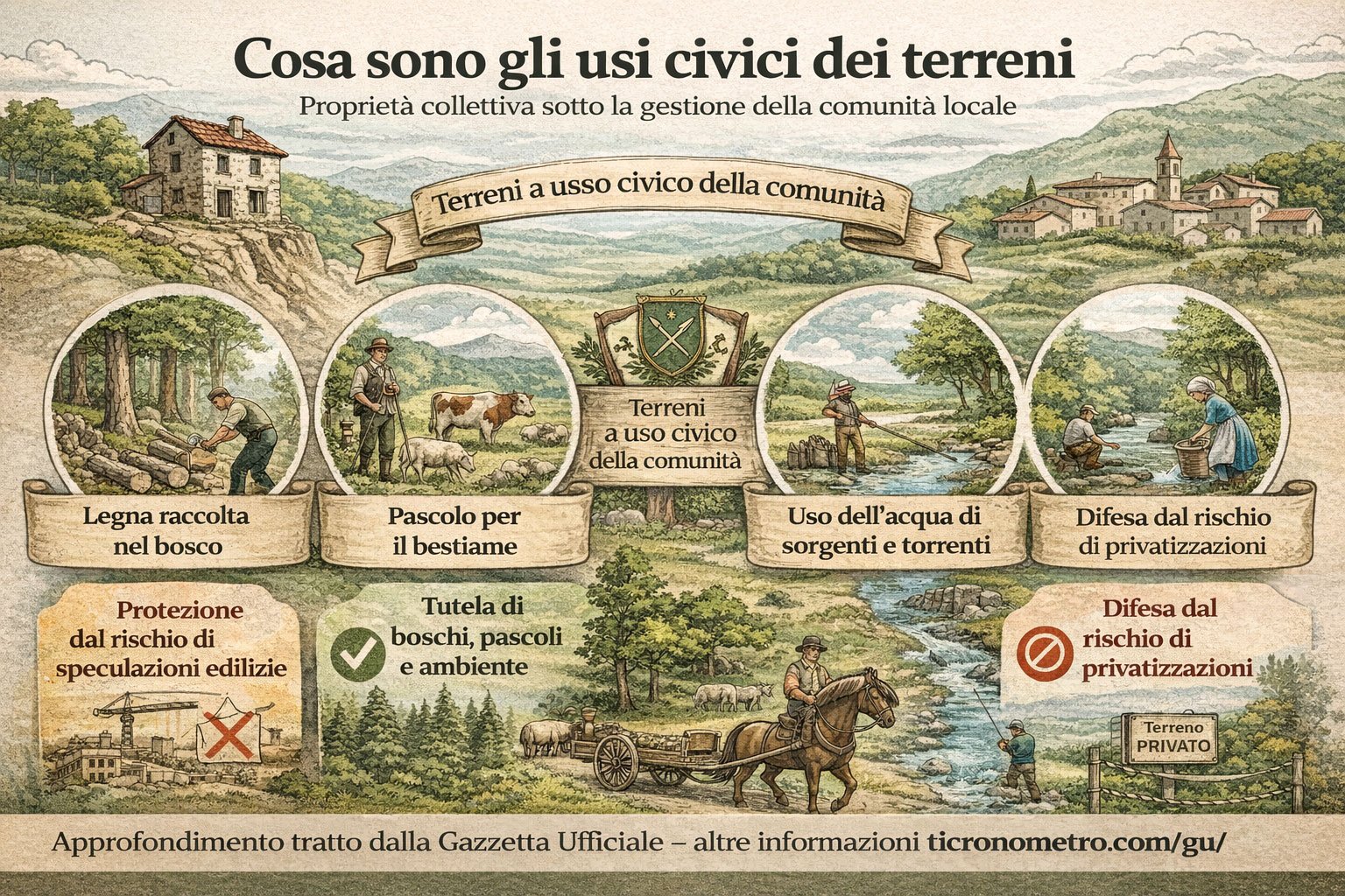 Cosa sono gli usi civici dei terreni Una forma antica di proprietà collettiva ancora presente in Italia