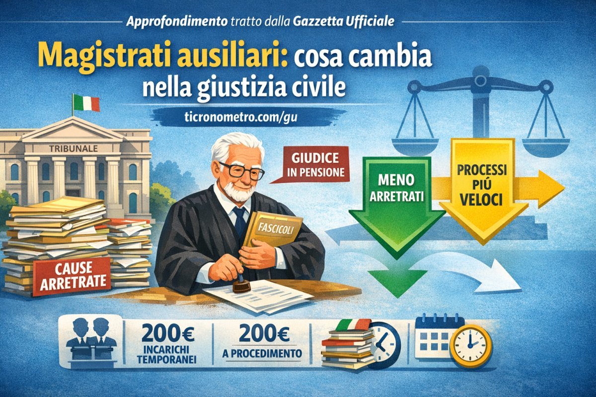 Magistrati ausiliari: cosa sono e come funziona il nuovo incarico per giudici in pensione