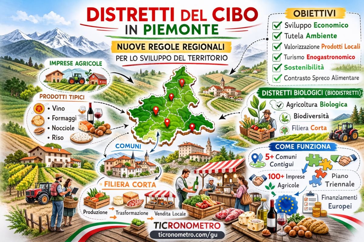 Distretti del cibo in Piemonte: cosa cambia con il nuovo regolamento regionale