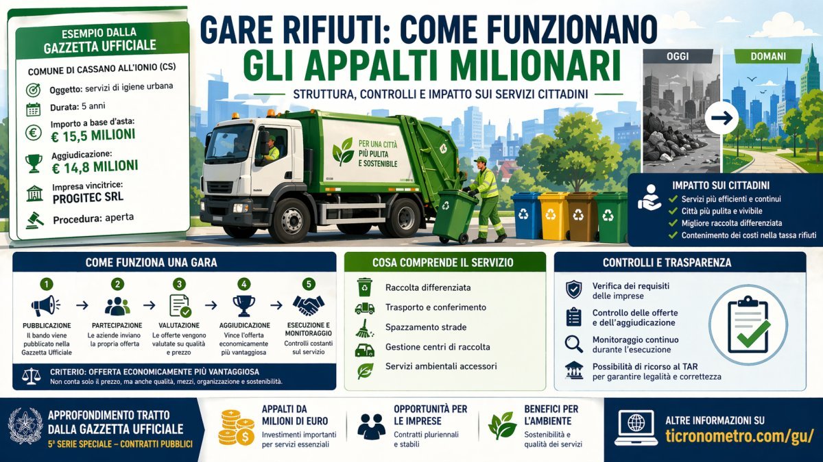 Gare rifiuti da milioni di euro: come funzionano gli appalti pubblici e cosa cambia per i cittadini