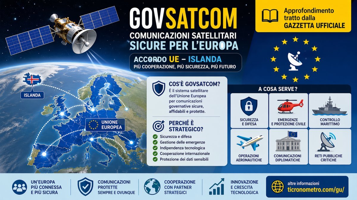 GOVSATCOM: cos’è il sistema satellitare UE e perché l’accordo con l’Islanda è strategico