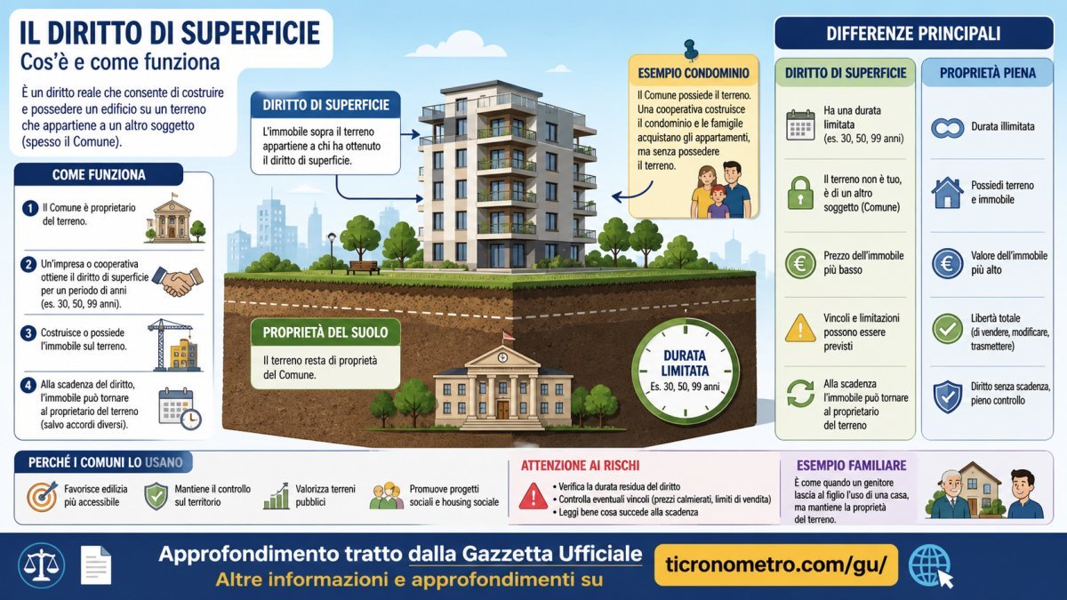 Diritto di superficie: cos’è, come funziona e differenze con la proprietà piena