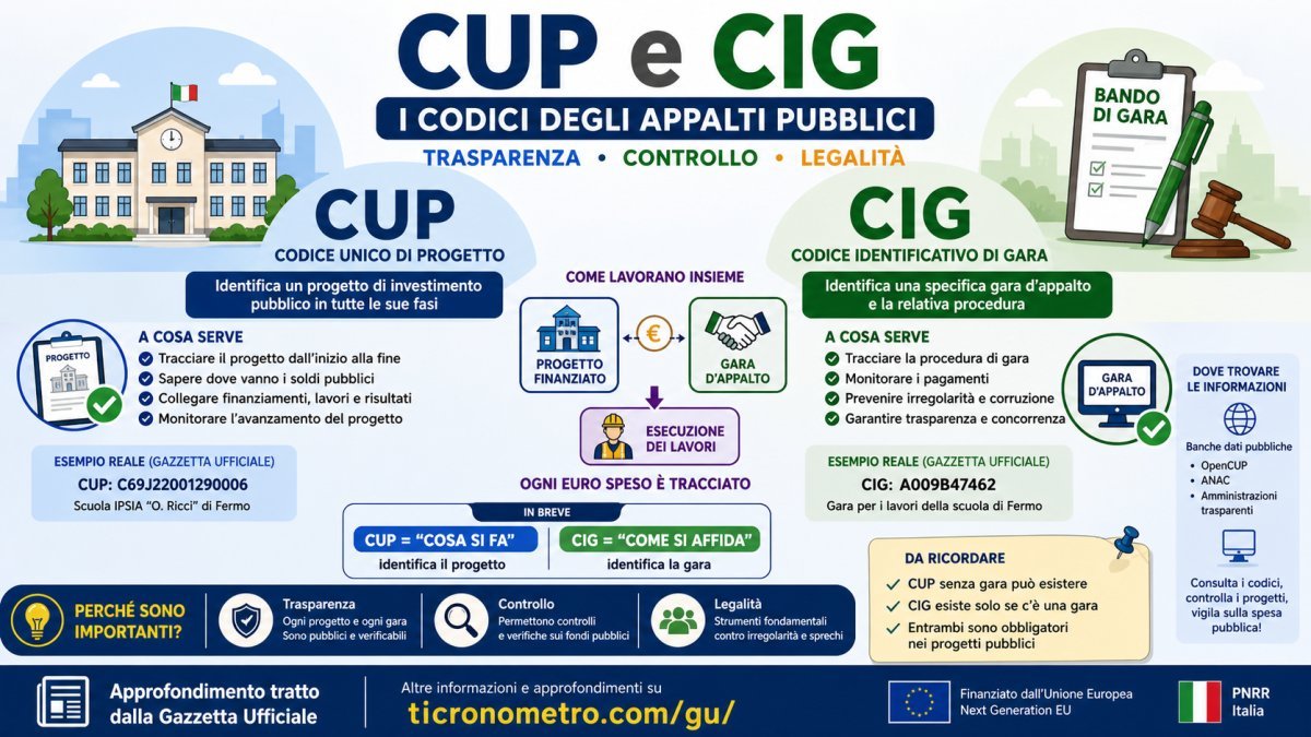 CUP e CIG spiegati semplice: cosa sono e come funzionano nei bandi pubblici