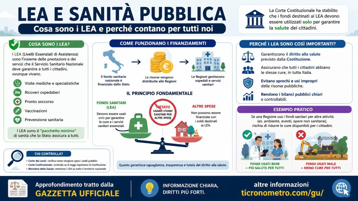 LEA e sanità pubblica: cosa sono, come funzionano e perché la Corte Costituzionale li difende