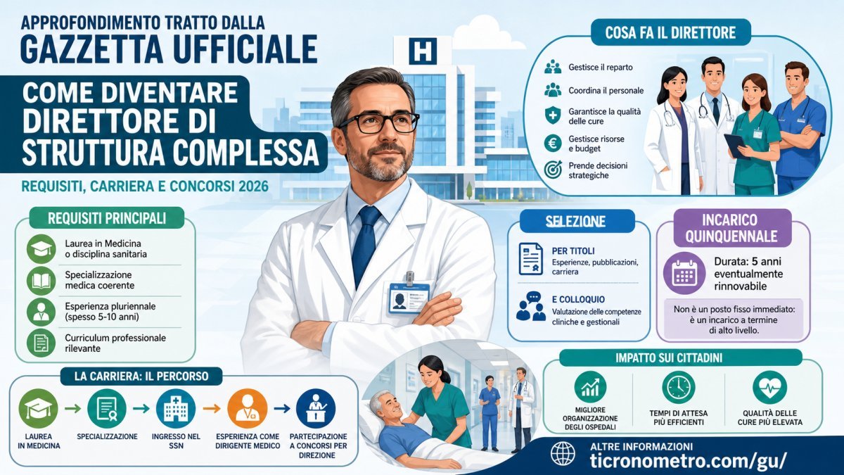 Come diventare direttore di reparto ospedaliero: requisiti, carriera e concorsi pubblici 2026