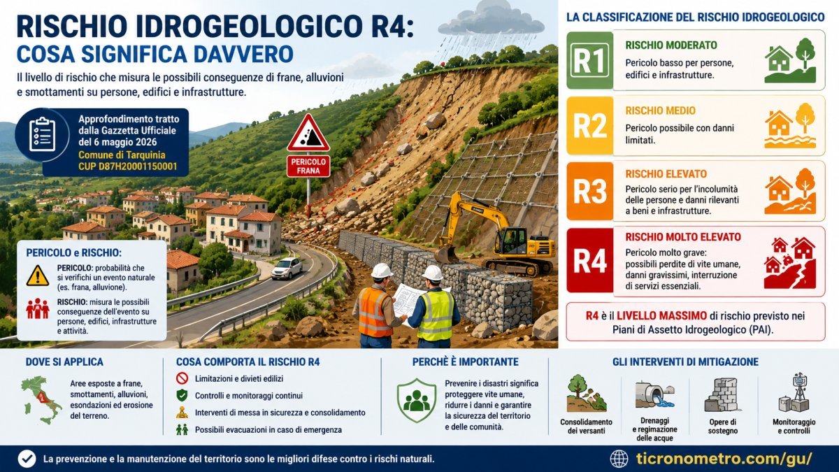Cos’è il rischio idrogeologico R4: spiegazione semplice della classificazione più grave