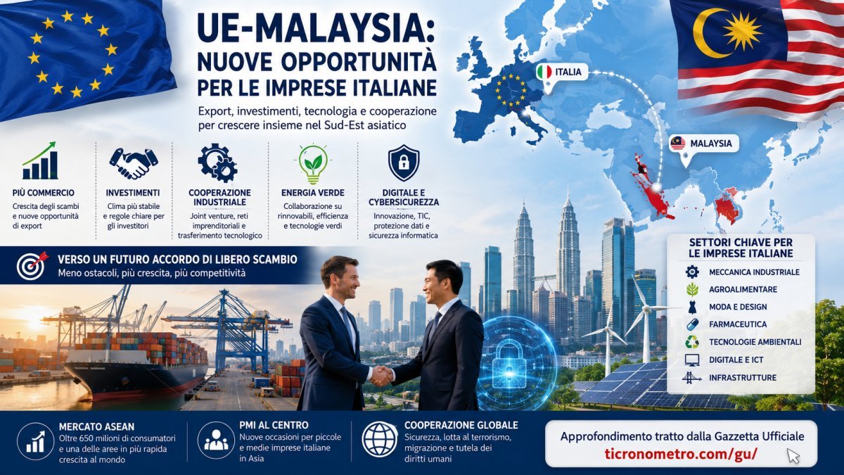 UE-Malaysia: cosa cambia per le imprese italiane tra export, investimenti e nuovi mercati asiatici