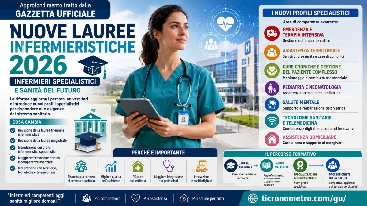 Nuove lauree infermieristiche 2026: arrivano gli infermieri specialistici e cambia la formazione sanitaria
