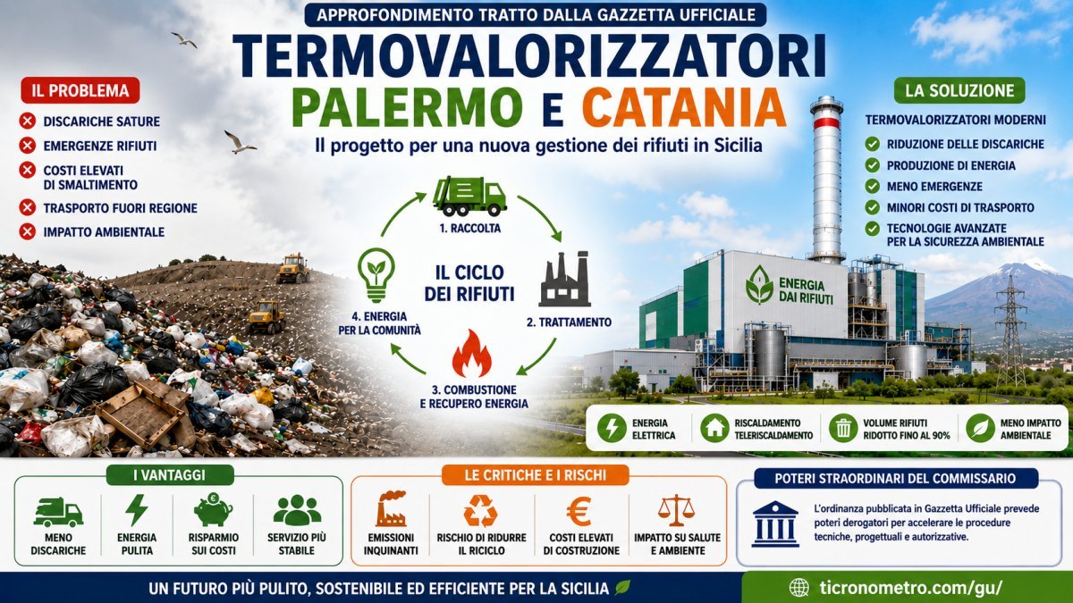 Termovalorizzatori Palermo e Catania: come funzionano, vantaggi, rischi e polemiche del piano rifiuti in Sicilia