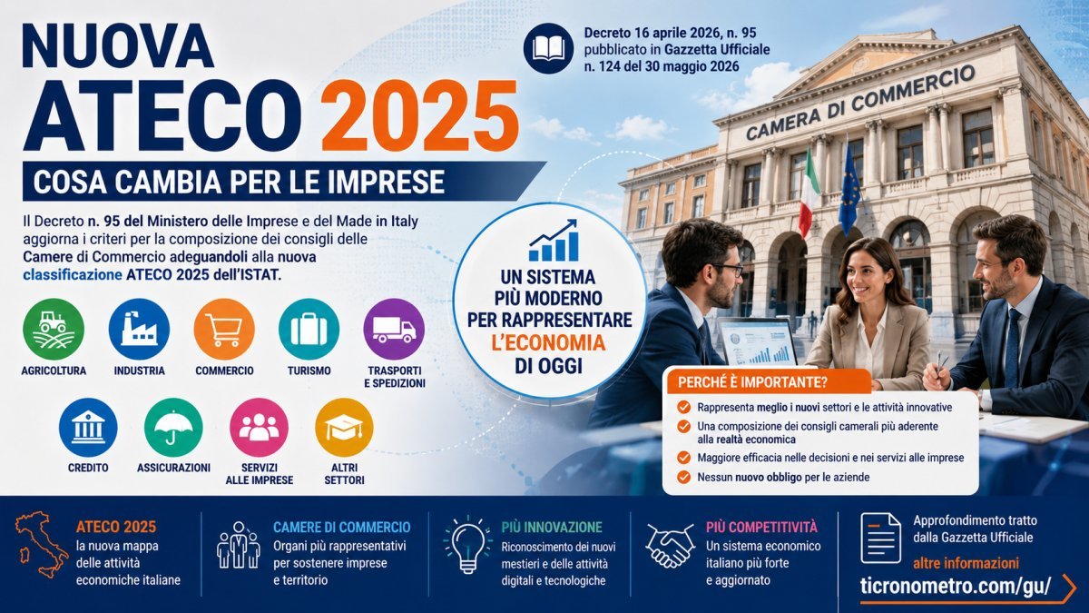 ATECO 2025: cosa cambia per Camere di Commercio, imprese e rappresentanza economica