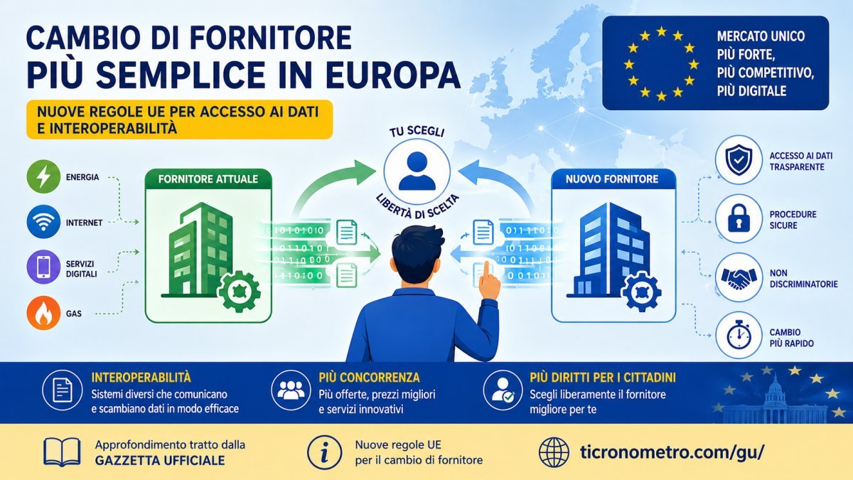 Cambio di fornitore più semplice in Europa: le nuove regole UE su dati e interoperabilità