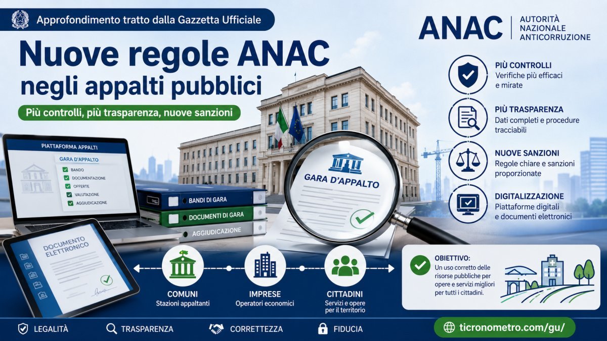 ANAC aggiorna le regole sui controlli e le sanzioni negli appalti pubblici: cosa cambia per enti e imprese