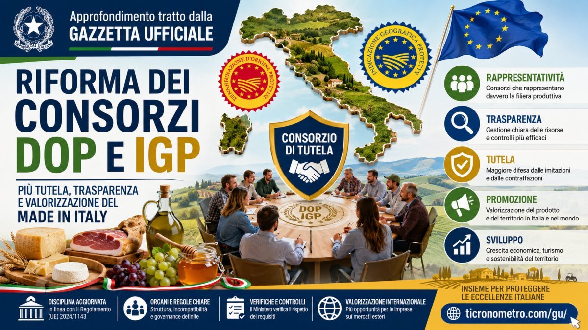 Riforma dei Consorzi DOP e IGP: tutte le novità per produttori, imprese e tutela del Made in Italy