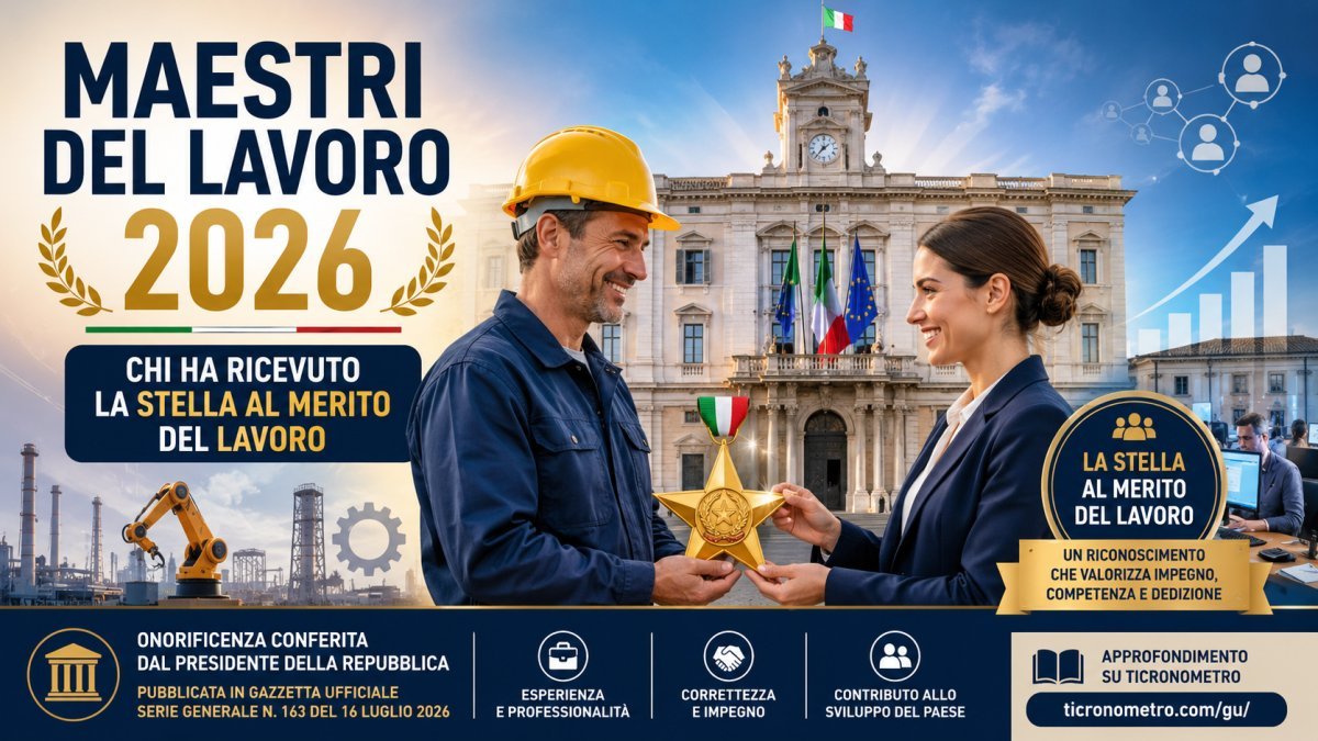 Maestri del Lavoro 2026: chi ha ricevuto la Stella al Merito del Lavoro e come si ottiene l'onorificenza