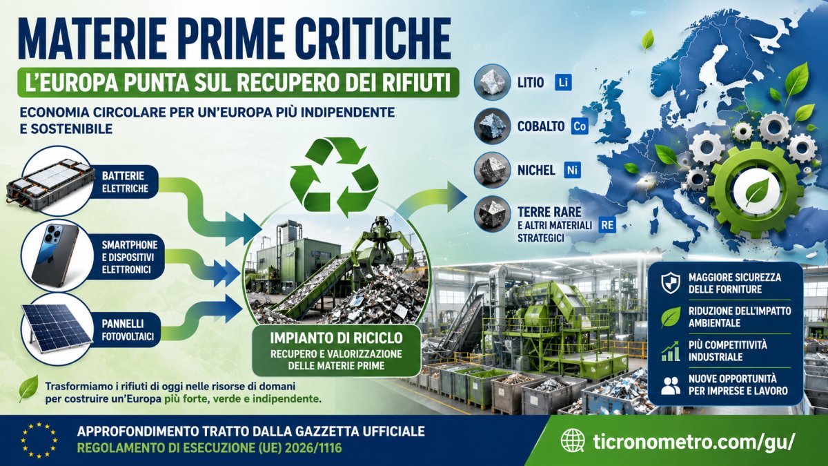Materie prime critiche: perché l'Unione Europea punta sul recupero dei rifiuti per rafforzare la propria autonomia industriale