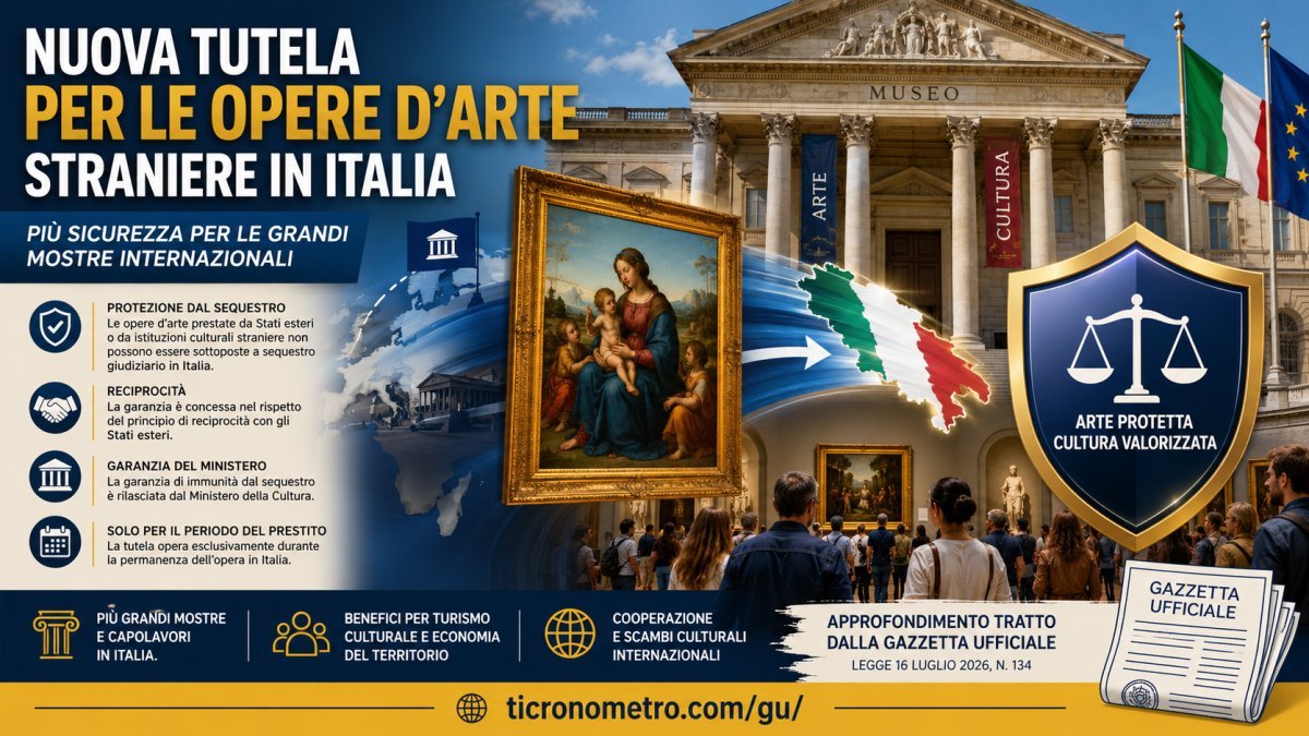 Nuova legge sulle opere d'arte straniere: come funziona la protezione dal sequestro durante le mostre in Italia