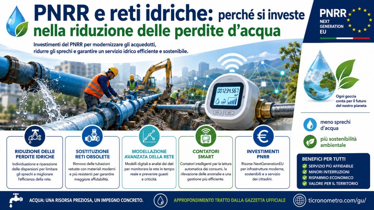 PNRR e reti idriche: perché si investe nella riduzione delle perdite d'acqua