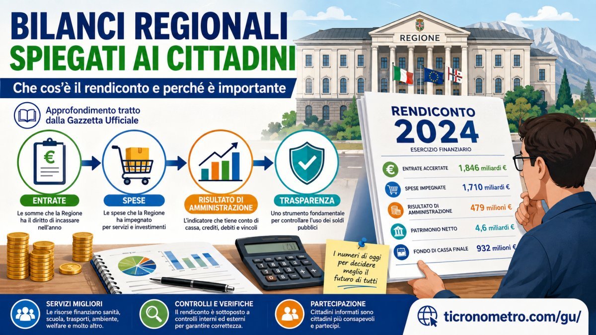 Bilanci regionali spiegati: che cos'è il rendiconto e come leggere i conti della Regione