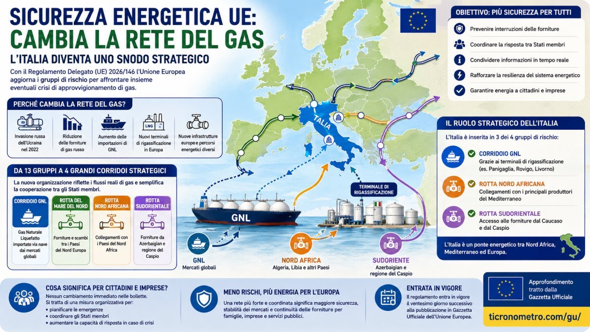 Sicurezza energetica UE: come cambia la rete del gas e perché l'Italia diventa strategica