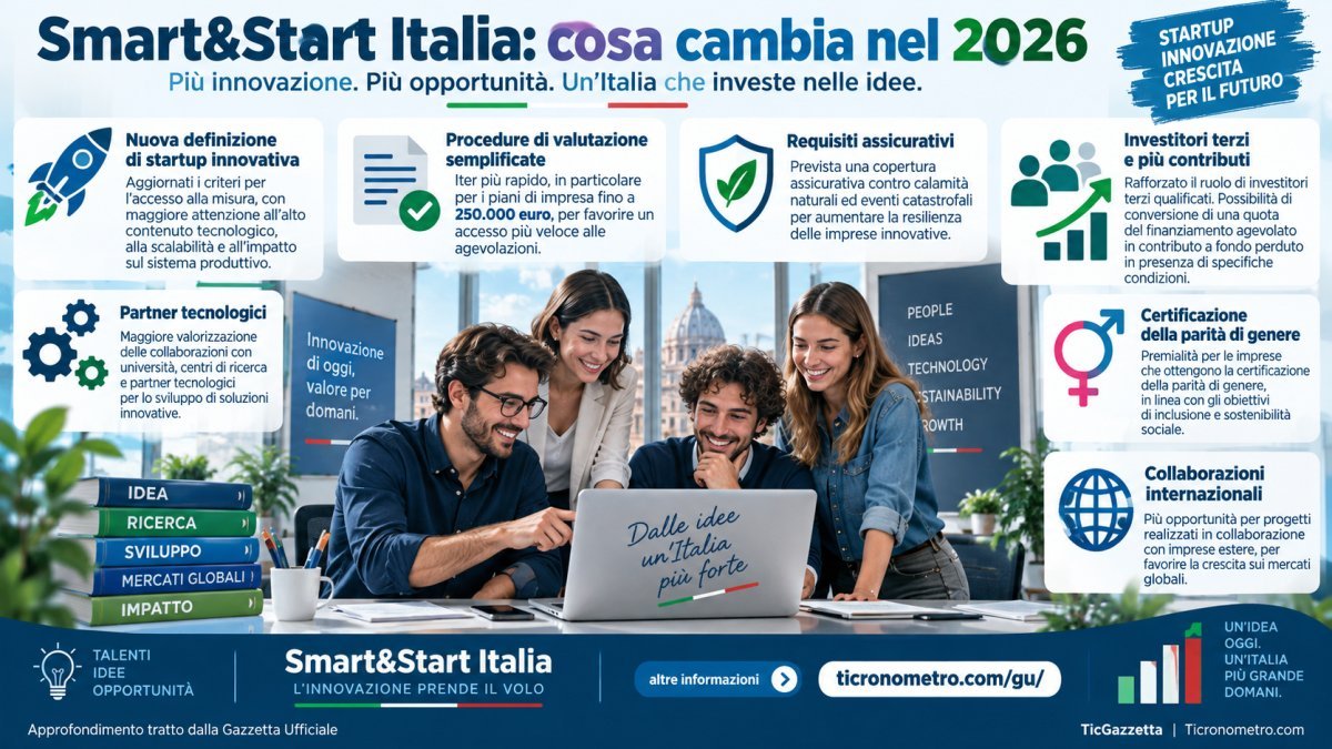 Smart&Start Italia 2026, cambiano le regole per le startup innovative: cosa controllare prima della domanda
