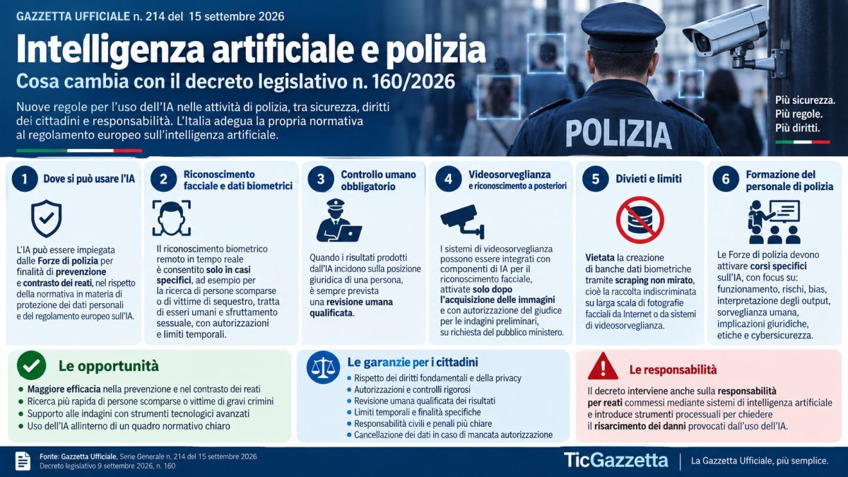 Intelligenza artificiale e polizia: riconoscimento facciale, privacy e nuove regole del decreto 160/2026