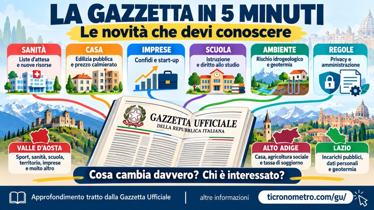 Gazzetta Ufficiale del 26 settembre 2026: tutte le novità spiegate in 5 minuti
