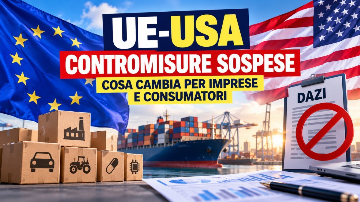 UE-USA, sospese le contromisure commerciali: cosa cambia per imprese e consumatori
