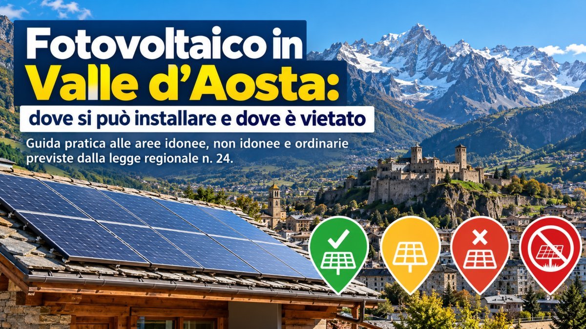 Fotovoltaico in Valle d'Aosta: aree idonee, zone non idonee e dove è vietato installarlo