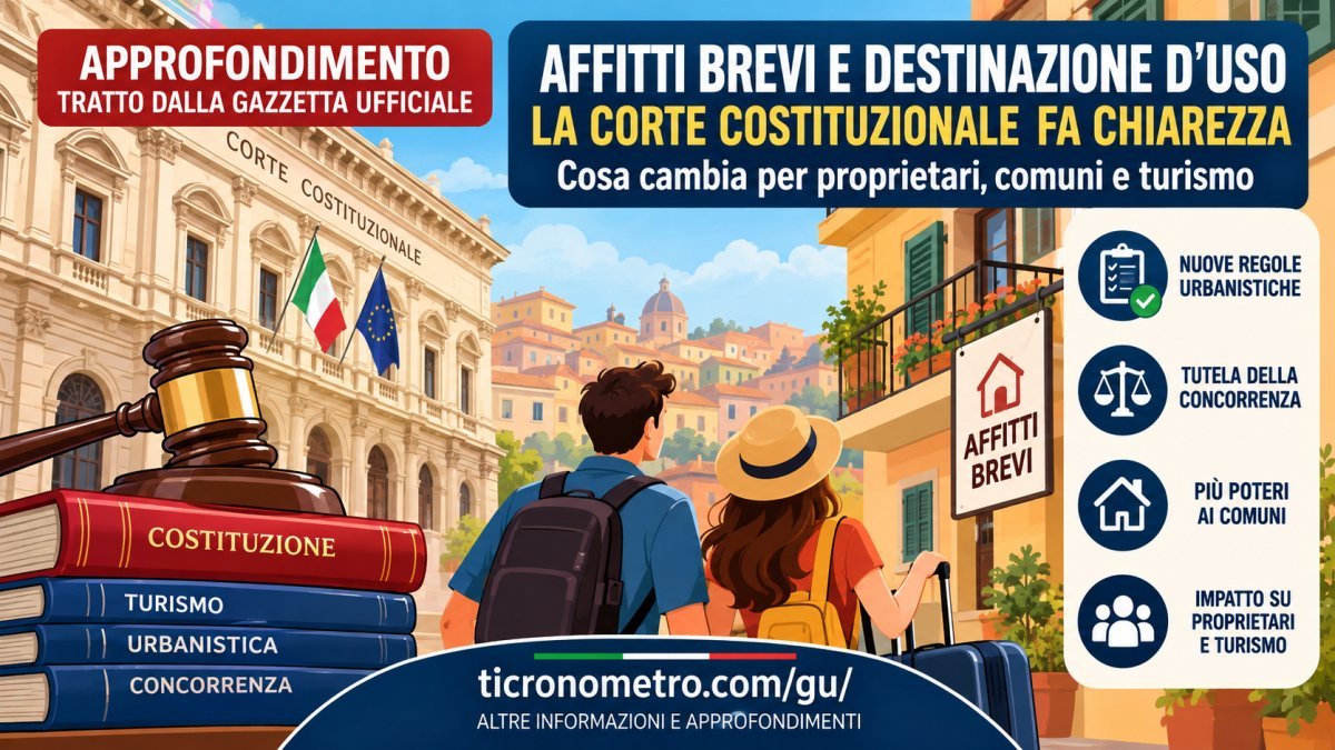 Affitti brevi 2026: la Consulta boccia le norme di Puglia ed Emilia-Romagna