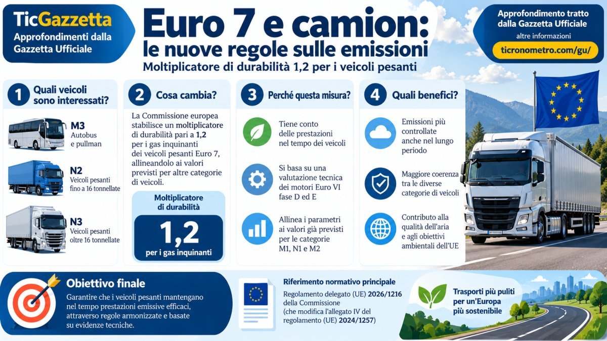 Euro 7 camion e autobus: nuove regole UE sulle emissioni nel 2026