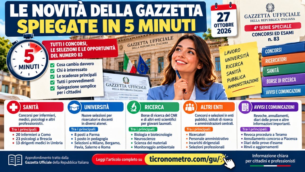 Gazzetta Ufficiale 27 ottobre 2026: tutte le novità spiegate in 5 minuti