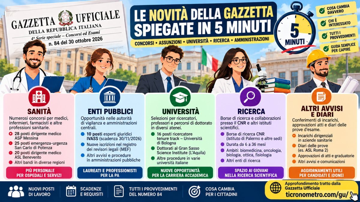 Le novità della Gazzetta Ufficiale del 30 ottobre 2026 spiegate in 5 minuti