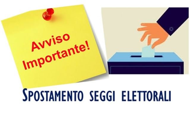 Avviso ai cittadini - Trasferimento sede di Seggio Elettorale