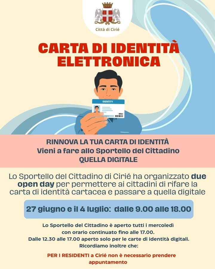 📣 𝐂𝐚𝐫𝐭𝐚 𝐝𝐢 𝐢𝐝𝐞𝐧𝐭𝐢𝐭𝐚̀: 𝐢𝐬𝐭𝐫𝐮𝐳𝐢𝐨𝐧𝐢 𝐩𝐞𝐫 𝐢𝐥 𝐫𝐢𝐟𝐚𝐜𝐢𝐦𝐞𝐧𝐭𝐨 In attesa di chiarimenti…