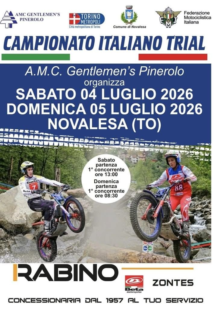 🌟Sabato 4 e domenica 5 luglio il Campionato Italiano di Trial farà tappa a…
