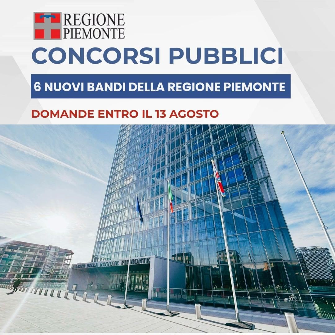 La Regione Piemonte offre nuove opportunità lavorative a tempo indeterminato e…
