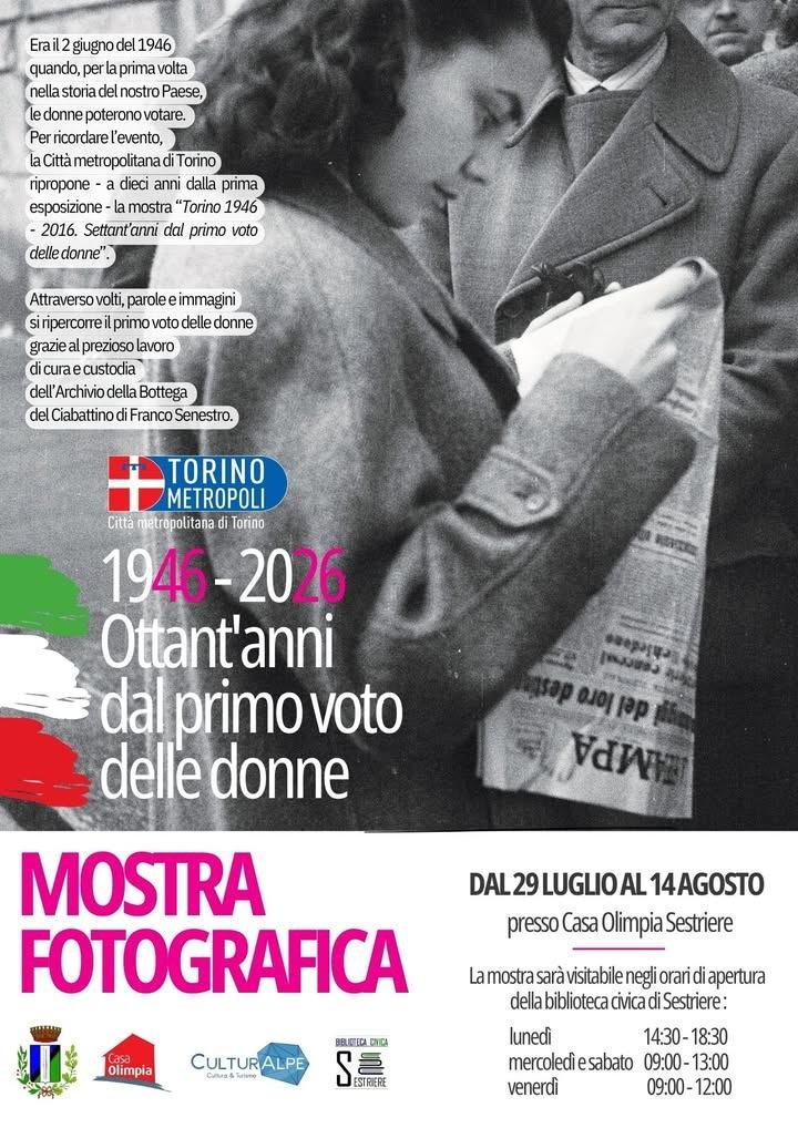 “Torino 1946 - 2026: gli 80 anni del voto delle donne”, la mostra della Città…