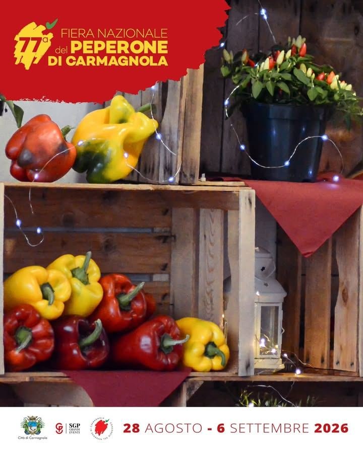 🫑 Compie 77 anni la Fiera Nazionale del Peperone di Carmagnola 🫑 Tutto pronto…