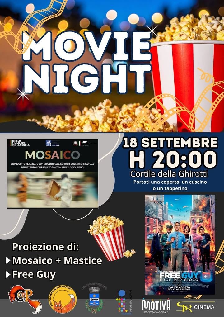 🎬 VOLPIANO, “MOVE – MOVIE” SI CHIUDE CON IL CINEMA ALL’APERTO