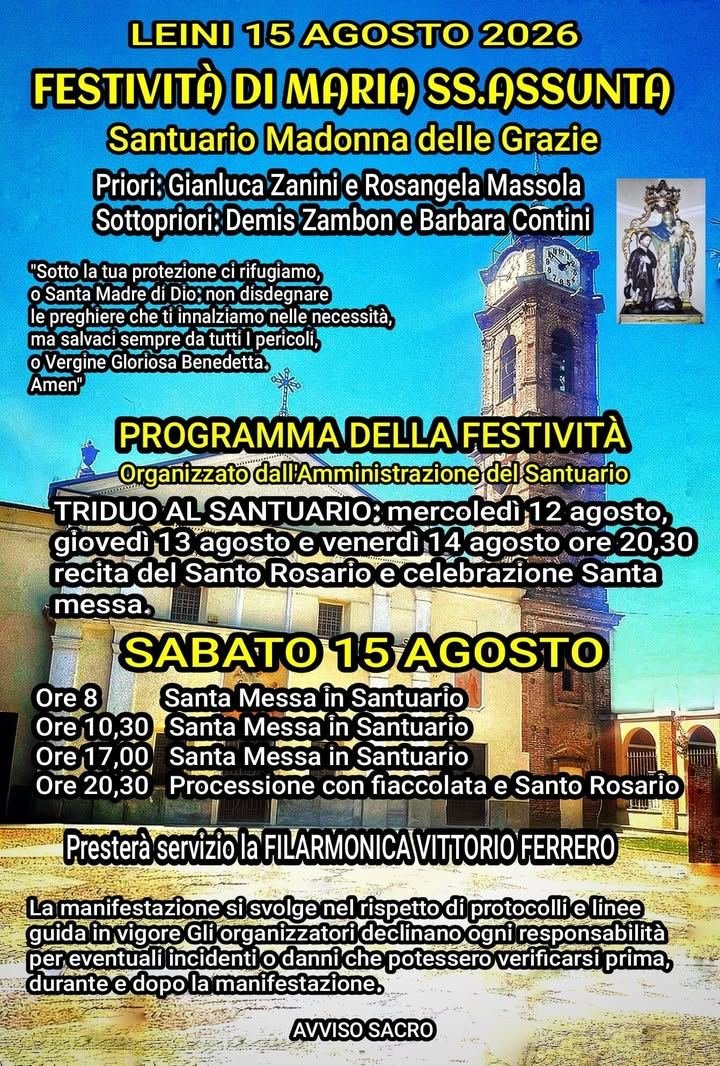 🙏🙏 FESTA DELL'ASSUNTA 🙏🙏 Nel cuore di agosto arriva puntuale l’appuntamento più…
