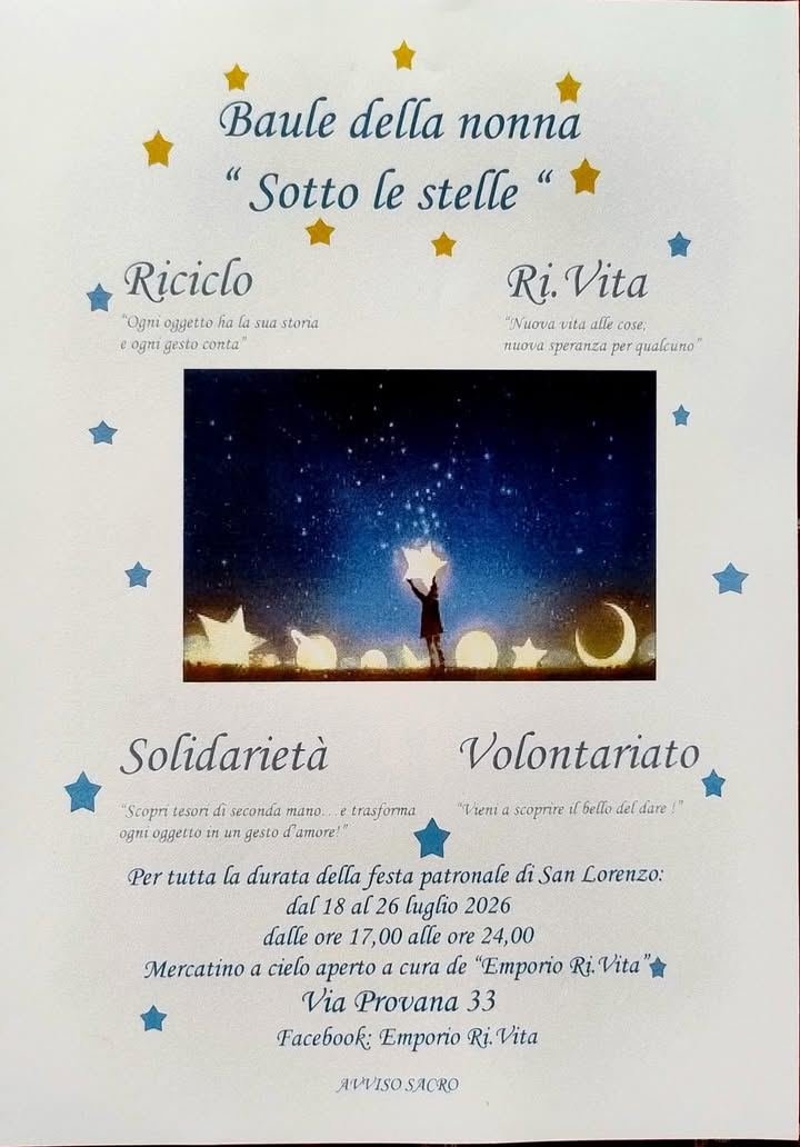 ✔✔ IL BAULE DELLA NONNA SOTTO LE STELLE ✔✔ In occasione della festa Patronale…