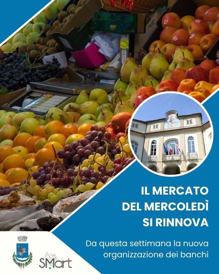 🛍️ Da mercoledì 29 luglio il mercato settimanale del concentrico si presenterà…