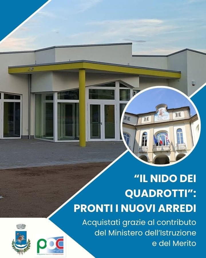 📄FORNITURA DI ARREDI DIDATTICI INNOVATIVI DESTINATI AL NUOVO NIDO D’INFANZIA…