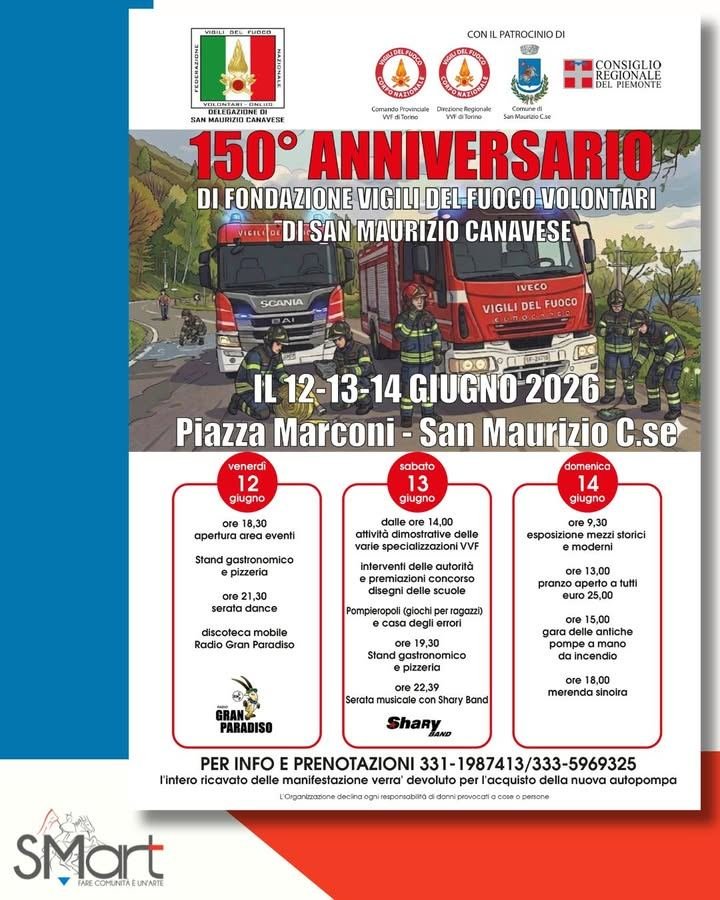 🚒Si svolgeranno in questo fine settimana i festeggiamenti per il 150°…