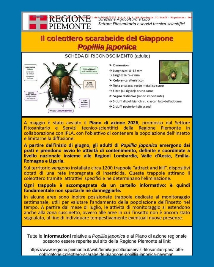 🪰 Il Settore Fitosanitario e servizi tecnico-scientifici della Regione Piemonte…