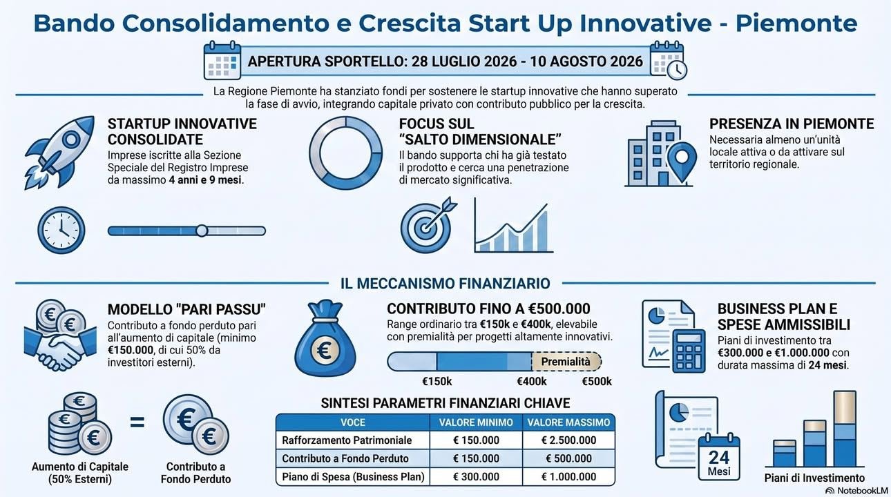 🚀 Nuove opportunità per la crescita delle start up innovative in Piemonte! Al…