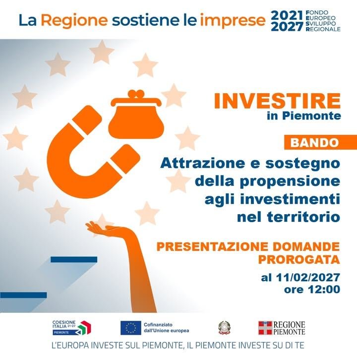 Prorogati i termini per la Misura "Attrazione e sostegno della propensione agli…